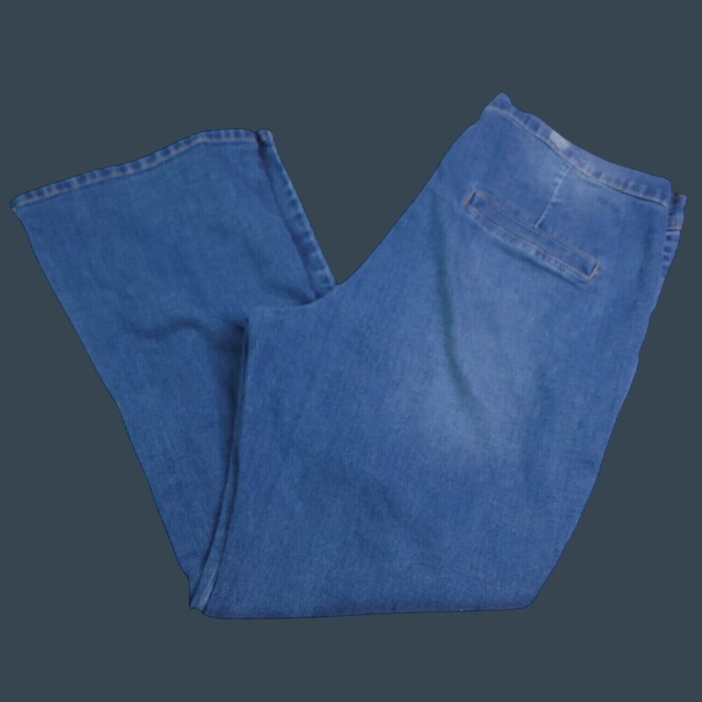 Venus Womens Flare Jeans Plus Size 22 Medium Wash High Rise Snap-Side Stretch